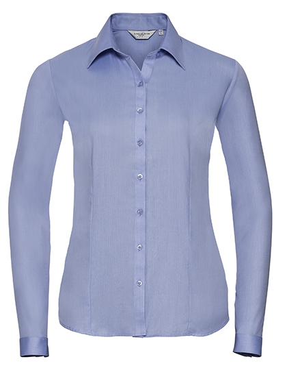 Ladies' Long Sleeve Tailored Herringbone Shirt